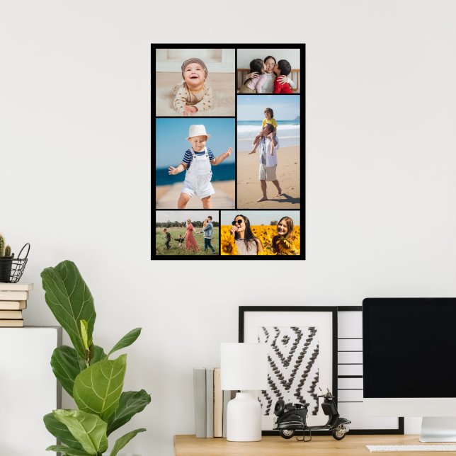 Create Your Own 6 Photo Collage Poster (Home Office)