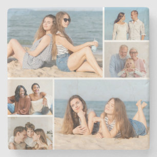 Create Your Own 6 Photo Collage Stone Coaster