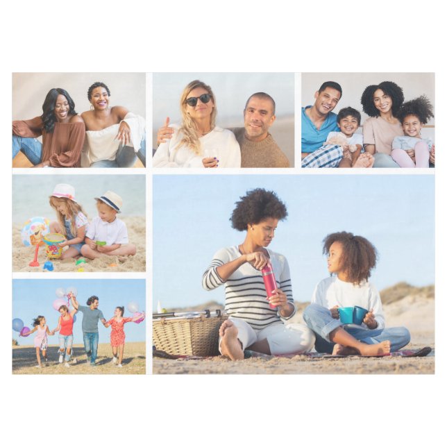 Create Your Own 6 Photo Collage  Tablecloth (Front (Horizontal))