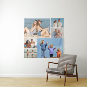 Create Your Own 6 Photo Collage Tapestry