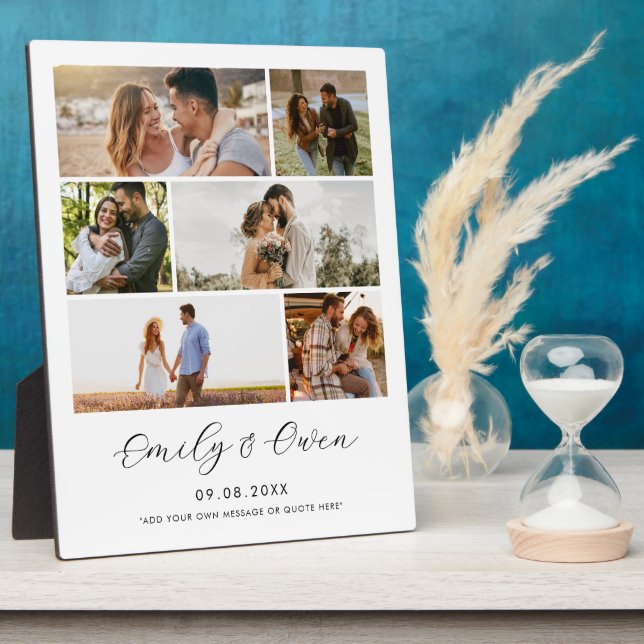 Create Your Own 6 Photo Collage Valentines Day Plaque (Side)