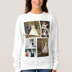 Create Your Own 6 Photo Wedding Collage Sweatshirt