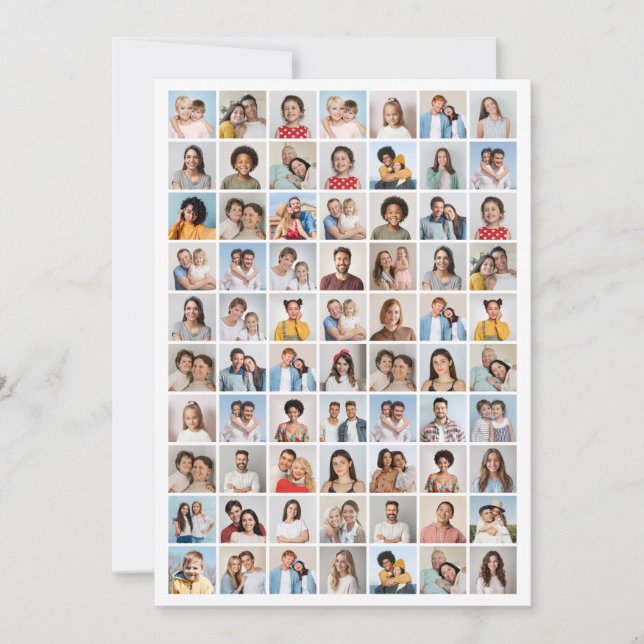 Create Your Own 70 Photo Collage Card (Front)