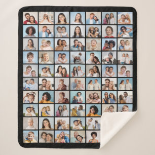 Create Your Own 70 Photo Collage  Fleece Blanket