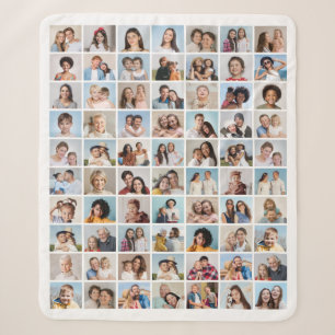 Create Your Own 70 Photo Collage  Fleece Blanket