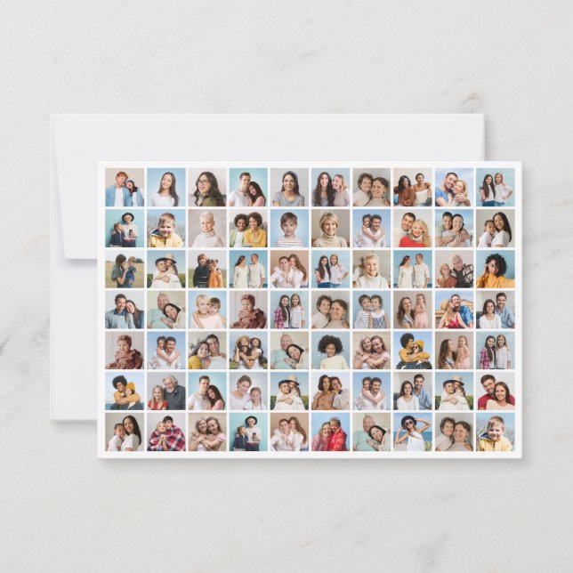 Create Your Own 70 Photo Collage Greeting Card (Front)
