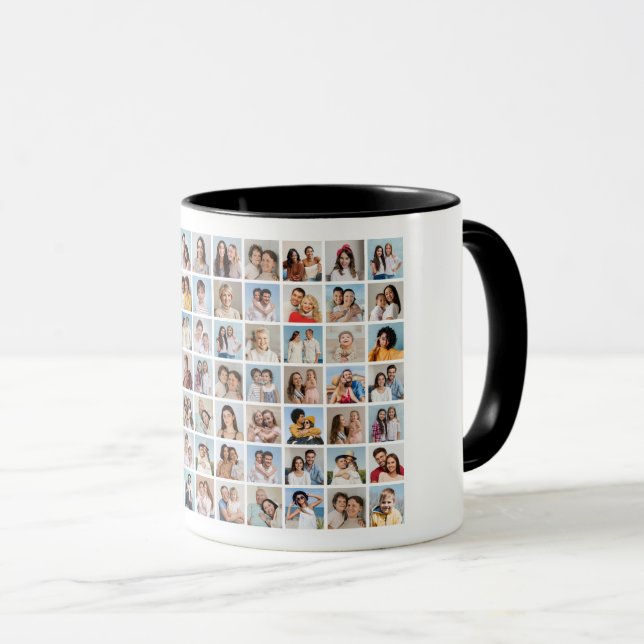Create Your Own 70 Photo Collage Mug (Front Right)