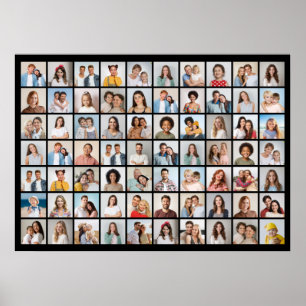 Create Your Own 70 Photo Collage Poster