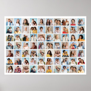 Create Your Own 70 Photo Collage Poster