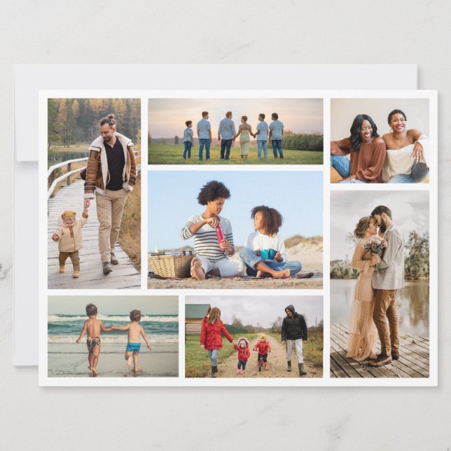 Create Your Own 7 Photo Collage Card (Front)