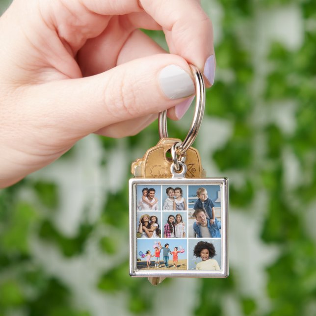  Create Your Own 7 Photo Collage  Keychain (Hand)