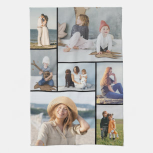 Create Your Own 7 Photo Collage Kitchen Towel