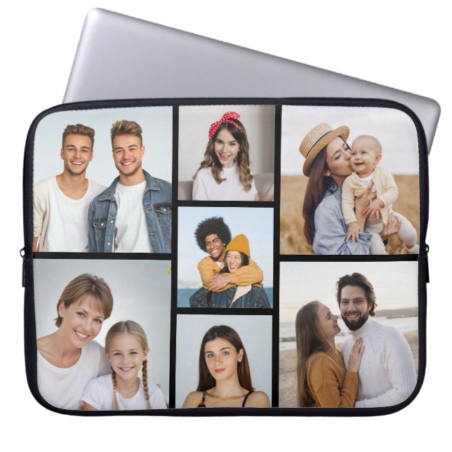 Create Your Own 7 Photo Collage Laptop Sleeve (Front)