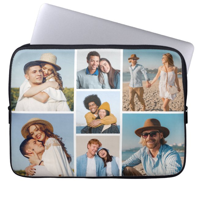 Create Your Own 7 Photo Collage Laptop Sleeve (Front)