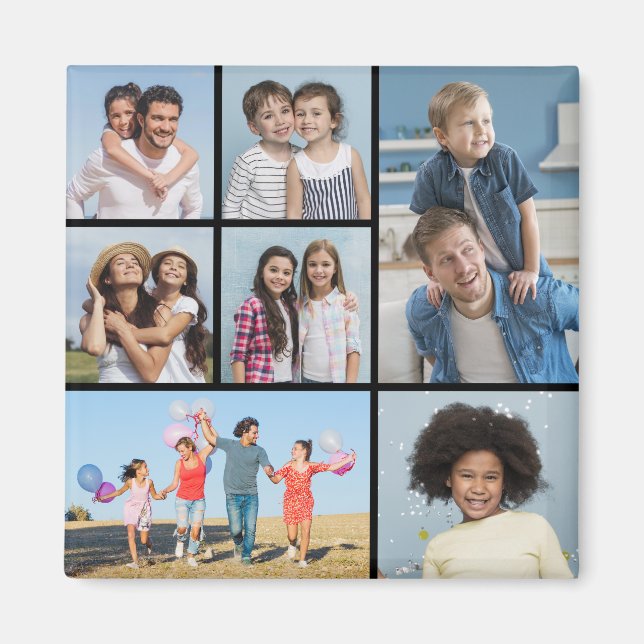Create Your Own 7 Photo Collage Magnet (Front)
