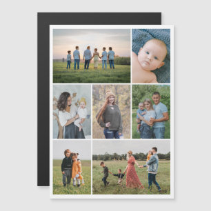 Create Your Own 7 Photo Collage Magnetic Card