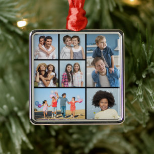  Create Your Own 7 Photo Collage  Metal Ornament