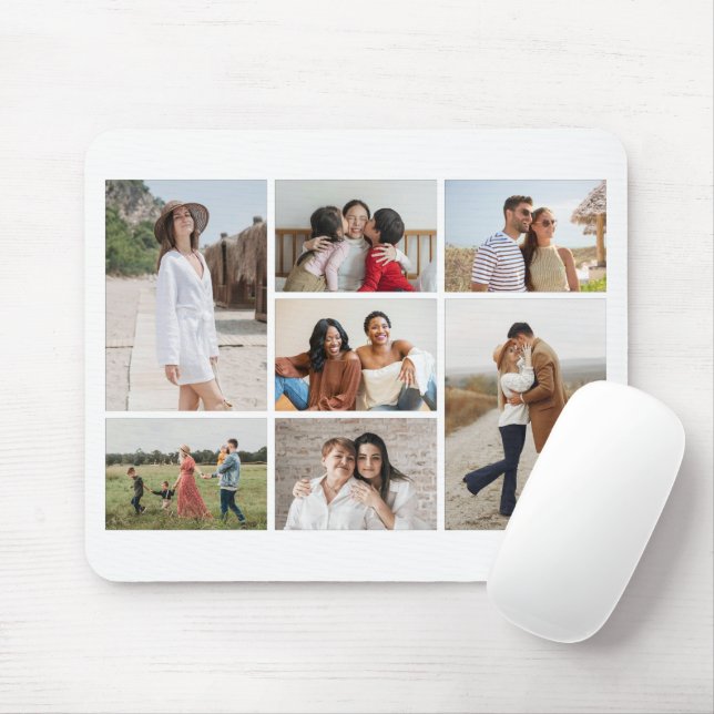 Create Your Own 7 Photo Collage Mouse Pad (With Mouse)