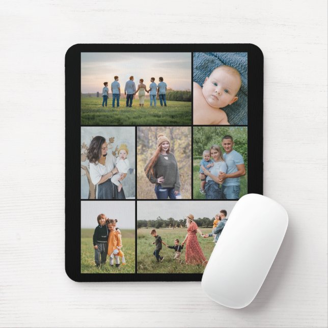 Create Your Own 7 Photo Collage Mouse Pad (With Mouse)