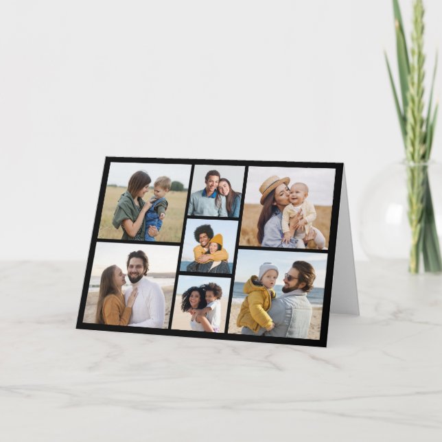 Create Your Own 7 Photo Collage Note Card (Front)