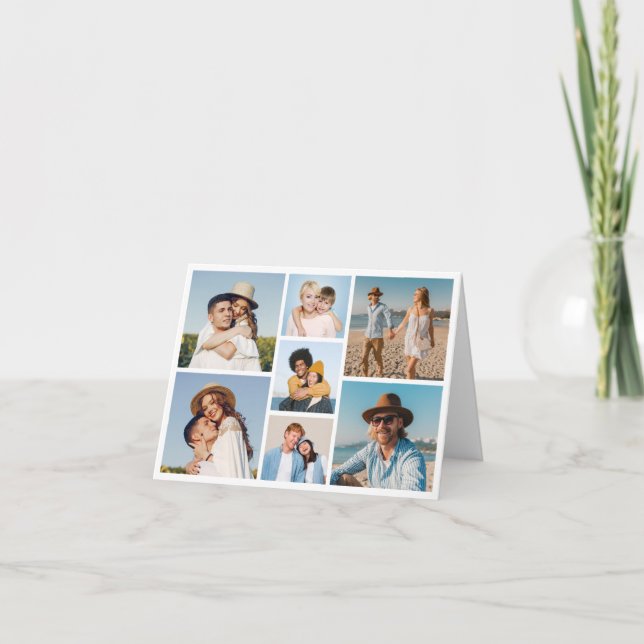 Create Your Own 7 Photo Collage Note Card (Front)