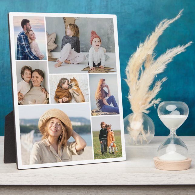 Create Your Own 7 Photo Collage Plaque (Side)