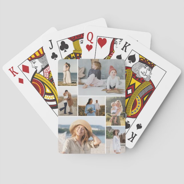 Create Your Own 7 Photo Collage Playing Cards (Back)