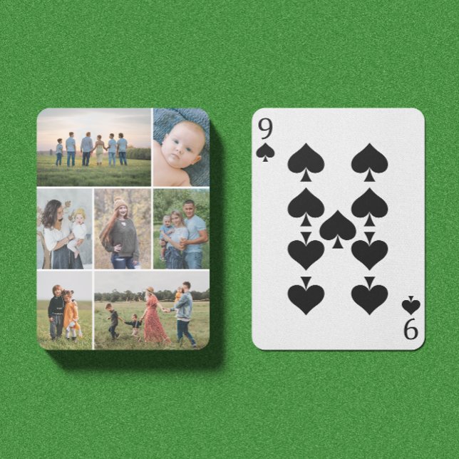 Create Your Own 7 Photo Collage Playing Cards (7 Photo Collage Playing Cards)