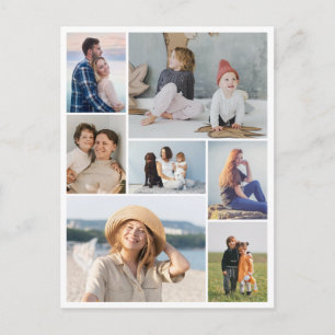 Create Your Own 7 Photo Collage Postcard