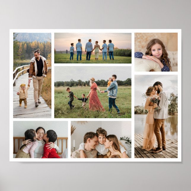Create Your Own 7 Photo Collage Poster (Front)