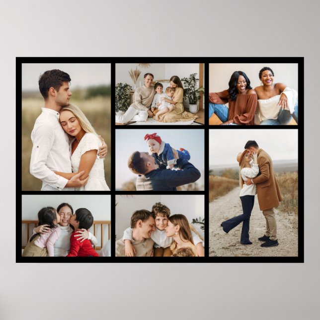 Create Your Own 7 Photo Collage Poster (Front)