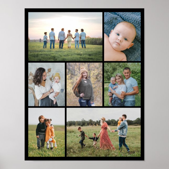 Create Your Own 7 Photo Collage Poster (Front)