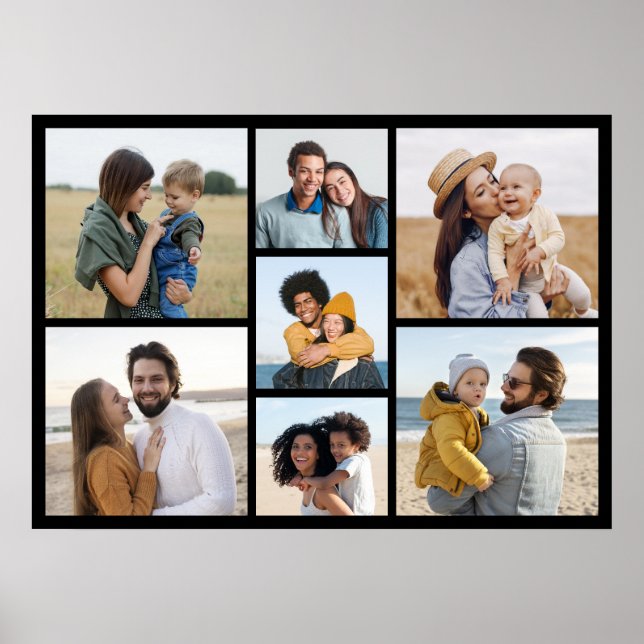 Create Your Own 7 Photo Collage Poster (Front)