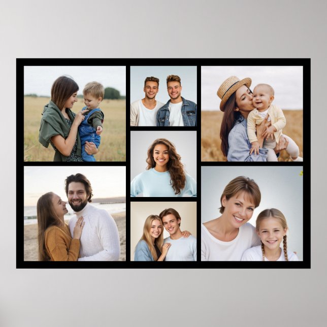 Create Your Own 7 Photo Collage Poster (Front)