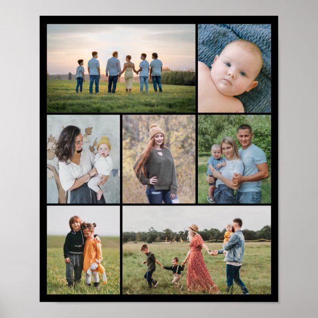 Create Your Own 7 Photo Collage Poster (Front)