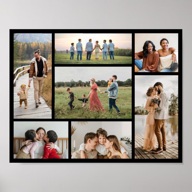 Create Your Own 7 Photo Collage Poster (Front)