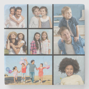  Create Your Own 7 Photo Collage  Stone Coaster