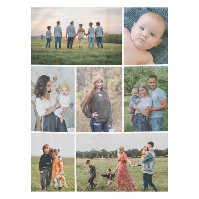Create Your Own 7 Photo Collage Tablecloth (Front)