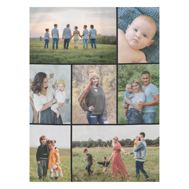 Create Your Own 7 Photo Collage Tablecloth (Front)