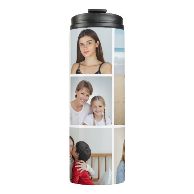 Create Your Own 7 Photo Collage Thermal Tumbler (Front)