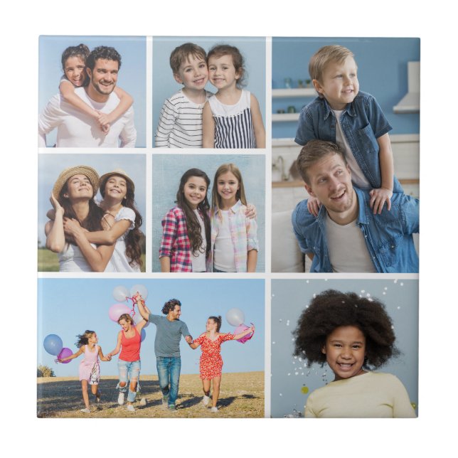  Create Your Own 7 Photo Collage  Tile (Front)