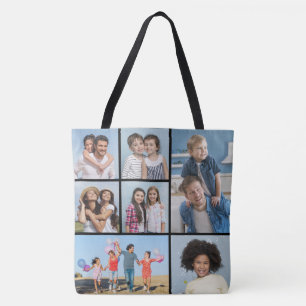  Create Your Own 7 Photo Collage  Tote Bag
