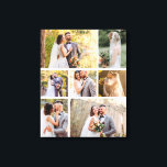 Create Your Own 7 Photo Wedding Collage Canvas Print<br><div class="desc">Design a personalized keepsake with our 'Create Your Own 7 Photo Wedding Collage.' This elegant collage allows you to showcase five cherished photos from your special day, creating a beautiful memory piece. Crafted with high-quality materials and customizable options, it’s the perfect way to celebrate your love story. Ideal as a...</div>