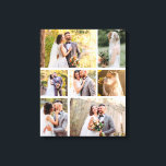 Create Your Own 7 Photo Wedding Collage Canvas Print<br><div class="desc">Design a personalized keepsake with our 'Create Your Own 7 Photo Wedding Collage.' This elegant collage allows you to showcase five cherished photos from your special day, creating a beautiful memory piece. Crafted with high-quality materials and customizable options, it’s the perfect way to celebrate your love story. Ideal as a...</div>