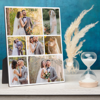 Create Your Own 7 Photo Wedding Collage Plaque
