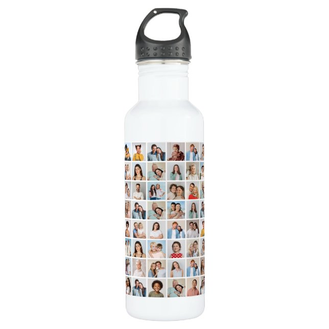 Create Your Own 80 Photo Collage 710 Ml Water Bottle (Front)