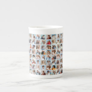 Create Your Own 80 Photo Collage  Bone China Mug