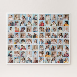 Create Your Own 80 Photo Collage Editable Colour Jigsaw Puzzle