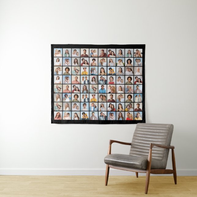 Create Your Own 80 Photo Collage Editable Colour   Tapestry (In Situ (Horizontal))