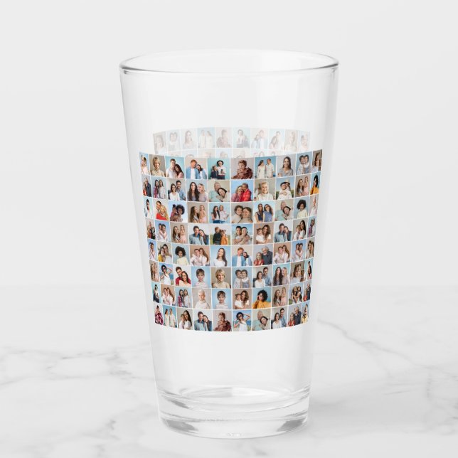 Create Your Own 80 Photo Collage Glass (Front)